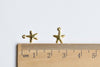 Gold Starfish Charms Sea Star Embellishments 8x11mm Set of 50 A8350