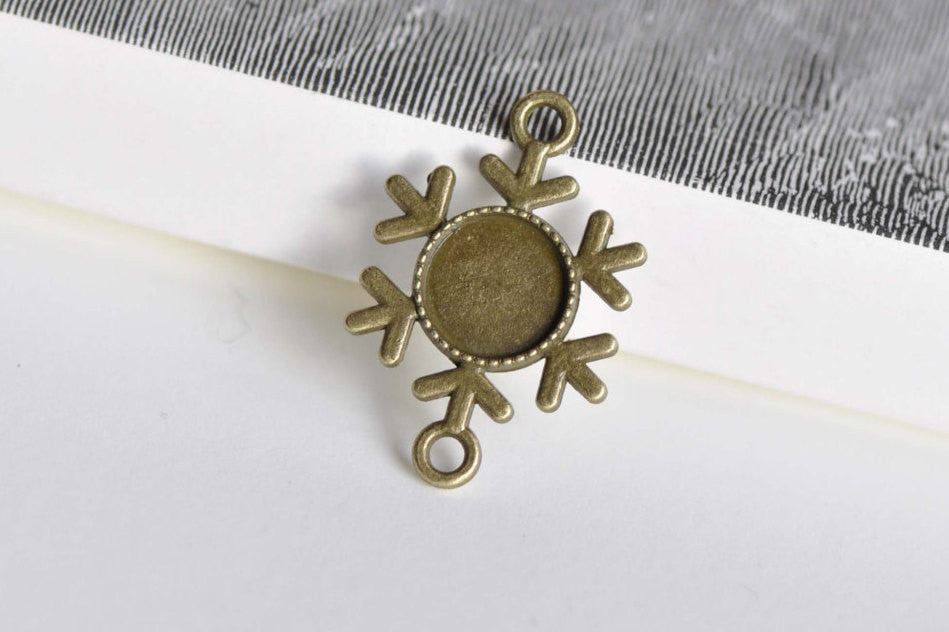 Snowflake Round Base Settings Pendant Tray Connector A8351