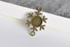 Snowflake Round Base Settings Pendant Tray Connector A8351
