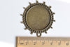 Large Pendant Tray Base Setting Match 30mm Cabochon Set of 10 A8352