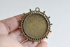 Large Pendant Tray Base Setting Match 30mm Cabochon Set of 10 A8352