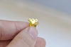 Gold Two Strand Necklace Clasps Square Connector Set of 20 A8353
