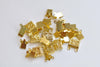 Gold Two Strand Necklace Clasps Square Connector Set of 20 A8353