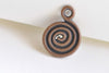 Antique Copper Round Flat Charms Double Sided 13x18mm Set of 20 A8354