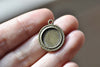 Bronze Round Tray Base Settings Match 12mm Cabochon Set of 10 A6845