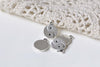 Antique Silver Tai Chi Yin-Yang Charms Pendants 15mm Set of 20 A8408