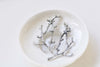 Antique Silver Twig Pendants Branch Connectors Set of 10 A8417