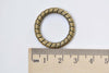 Antique Bronze Thick Coil Loop Circle Rings Charms Set of 10 A8438