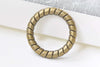Antique Bronze Thick Coil Loop Circle Rings Charms Set of 10 A8438