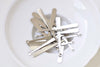 Long Tear Drop Embellishment Gold/White Gold Charms 4x37mm Set of 20