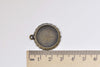 Antique Bronze Flower Pendant Tray Bezel Setting Set of 10 A8452