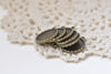 10 pcs Antique Bronze Pendant Tray Bezel Setting 17mm Cabochon A8454