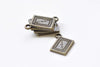 50 pcs Antique Bronze Diary Flat Charms 9x12mm A8473