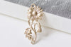 4 pcs Light Gold Daisy Flower Connector Charms Embellishments A8513