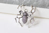 6 pcs Antique Silver Large Spider Pendants Charms 30x34mm A8514