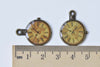 10 pcs Antique Bronze Enamel Clock Charms Size 20x25mm A8515