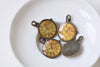 10 pcs Antique Bronze Enamel Clock Charms Size 20x25mm A8515