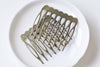 20 pcs Antique Bronze Plain Hair Combs Prong Bridal Clips A8516