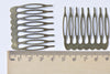 20 pcs Antique Bronze Plain Hair Combs Prong Bridal Clips A8516