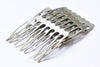 20 pcs Antique Bronze Plain Hair Combs Prong Bridal Clips A8516