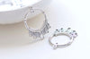 10 pcs Antique Silver Oval Chandelier Earring Drop Connector A6299