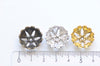 20 pcs of Antique Bronze/Silver/Gold Filigree Flower Spacer Bead Caps 7x20mm