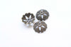 20 pcs of Antique Bronze/Silver/Gold Filigree Flower Spacer Bead Caps 7x20mm