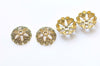 20 pcs of Antique Bronze/Silver/Gold Filigree Flower Spacer Bead Caps 7x20mm