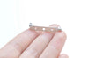 10 pcs Platinum Three Hole Brooch Pin Back Safety Clasp Locking Bar 5x33mm