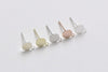 8 pcs 925 Sterling Silver Flat Pad Earring Stud Post With Loop