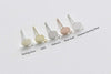 8 pcs 925 Sterling Silver Flat Pad Earring Stud Post With Loop