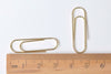 2 pcs 925 Sterling Silver Paper Clip Shaped Earring Components Gold/Platinum
