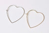 2 pcs 925 Sterling Silver Heart Shaped Earring Components Hoop Gold/Platinum