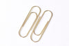 2 pcs 925 Sterling Silver Paper Clip Shaped Earring Components Gold/Platinum