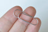 2 pcs 925 Sterling Silver Paper Clip Shaped Earring Components Gold/Platinum