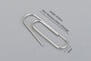 2 pcs 925 Sterling Silver Paper Clip Shaped Earring Components Gold/Platinum