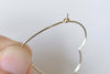 2 pcs 925 Sterling Silver Heart Shaped Earring Components Hoop Gold/Platinum