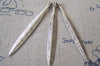 Long Leaf Charm Pendants Antique Silver Finish 5.5x55mm Set of 6 A2866