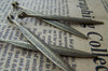 Long Leaf Charm Pendants Antique Bronze Finish 5.5x55mm Set of 6 A3745