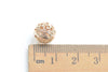 10 pcs 18K Gold Plated Brass Filigree Ball Round Charms 8mm