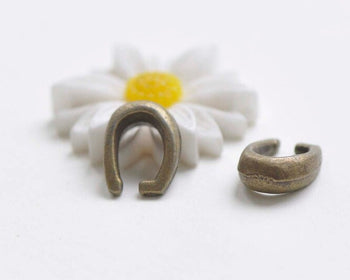 50 pcs Antique Bronze Snap On Bail Charms 8x11mm A4273