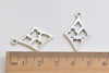 Poker Card Suit Charms Antique Silver Finish Diamond Shape 17x26mm Set of 30