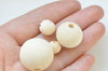 Round Unfinished Happy Face Smile Icon Wood Beads 10mm/12mm/20mm/25mm