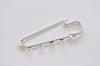 Silver Kilt Pins Five Loops Safety Pin Broochs Set of 10