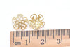 Raw Brass Filigree Flower Bead Caps 8mm/10mm Set of 50