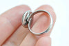 4 pcs Stainless Steel Adjustable Ring Blanks Size 8mm-30mm