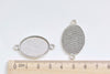 Antique Silver Pendant Tray Connector 13x18mm/18x25mm Set of 10