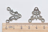 Chandelier Earring Antique Silver Connector Pendants 21x22mm Set of 20
