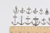 Antique Bronze/Silver Anchor Rudder Nautical Charms Pendants Mixed Style