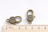 10 pcs Antiqued Bronze/Silver Snowflake Lobster Clasps 14x25mm